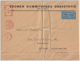 FINLAND - 1947 - "1898 / NOKIA / S.G..O.Y." Franking Mark (4700p) On Air Mail Cover To Germany - Storia Postale