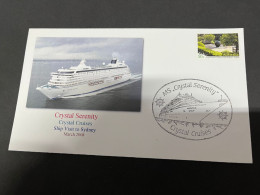14-7-2023 (2 S 9) Cruise Ship Cover - Crystal Serenity (2008) 4 Of 10 - Autres (Mer)