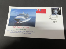 14-7-2023 (2 S 9) Cruise Ship Cover - MS Queen Victoria (Maiden Cruise) (2007)  - 9 Of 12 - Otros (Mar)