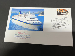 14-7-2023 (2 S 9) Cruise Ship Cover - Pacific Star (2007)  - Signed By Captain 3 Of 10 - Otros (Mar)