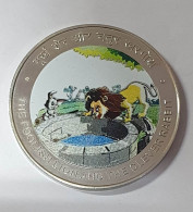 INDIA 2022 The Foolish Lion And The Cleaver Rabbit - PANCHATANTRA SOUVENIR COIN (LION & RABBIT) UNC As Per Scan - Ficción & Especímenes