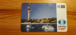 Prepaid Phonecard Chile, Entel - Lighthouse, Ship - Chili