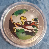 INDIA 2022 PANCHATANTRA SOUVENIR COIN (SNAKE & CROW) “The Crow And The Snake” UNC As Per Scan - Spechten En Klimvogels