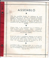 PIE-T-GF-BRA-23-816 : CATALOGUE  DU JEU DE CONSTRUCTION ASSEMBLO. ILLUSTRE. 22 PAGES PLUS 7 FEUILLETS LIBRES - Other & Unclassified