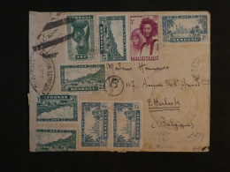 BV16 AOF  SENEGAL   BELLE LETTRE CENSUREE ENV.  RARE 1942  A ETTERBERCK BELGIQUE +AFF. INTERESSANT+ - Cartas & Documentos