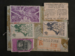 BV16 GOUVERNEMENT AOF  COLONIE DU SOUDAN    SUR TICKET CARTON RECOM.  RARE 1943   ++AFF. INTERESSANT+ - Covers & Documents