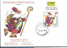 Wenskaart Joyeux Noel Et Bonne Annee 2002 Speciale Afstempeling 2001 - Commemoration Cards