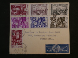 BV16  MAROC FRAG. CARTON CURIOSITé 1953 CASABLANCA A PARIS + +AFF. INTERESSANT++++ - Storia Postale