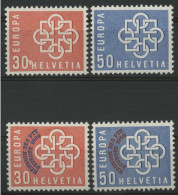 SUISSE EUROPA 1959 Y&T N° 630 à 633 (Zumstein N° 347 + 350) COTE 37.5 € NEUFS ** (MNH). Qualité TB - Ongebruikt