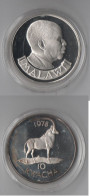 Malawi - 10 Kwacha 1978 AUNC / XF Black Antelope Silver In A Capsule Lemberg-Zp - Malawi