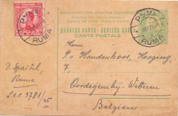 Briefkaart Carte Postale -  Ruma 1924 - Servie Naar Oordegem Wetteren - Ansichtskarten