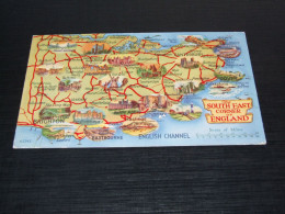 61345-         THE SOUTH EAST CORNER OF ENGLAND / MAP - Landkarten