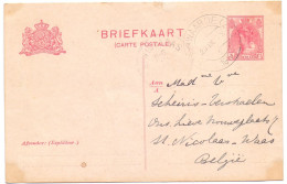 Briefkaart Carte Postale - Nederland Lamswaarde Naar St Niklaas Waas België - 1919 - Altri & Non Classificati