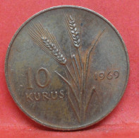 10 Kurus 1969 - TTB - Pièce De Monnaie Turquie - Article N°4979 - Turquie