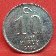 10 Kurus 2006 - SUP  - Pièce De Monnaie Turquie - Article N°4986 - Turquie