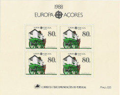 AZORES 1988 Mi BL 9 CEPT EUROPA TRANSPORT COACH MINT MINIATURE SHEET ** - Diligences