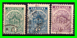 BULGARIA – SELLOS DE SERIE AÑO 1896  ESCUDO NACIONAL - Oblitérés