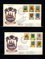 SAN MARINO - 1968 2 X FDC Mi.903-12 City Shields (BB048) - Storia Postale