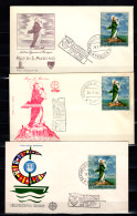 SAN MARINO - 1966 3 X FDC Mi. 879 Europe CEPT, Mary Queen Of Europe (BB052) - Briefe U. Dokumente