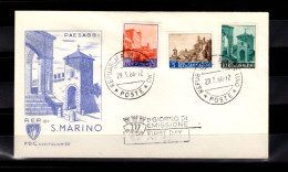 SAN MARINO - 1966 FDC Mi. 856-861 Architecture, Landscapes (BB053) - Briefe U. Dokumente