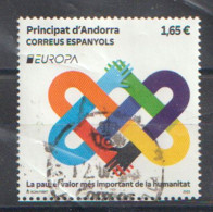 ANDORRA EUROPA 2023. PAZ.  Sello USADO .   1 Ra Calidad. AND.ESP - Used Stamps