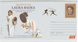 ROMANIA  2022 - GOLDEN SPORTSMEN - FENCING  LAURA BADEA   Olympic Champion - Cover Stationery - Fencing