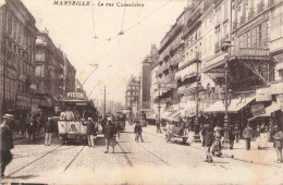 FRANCE - Marseille - La Rue Cannebière - Tramway - PICON - Animé - Carte Postale Ancienne - Canebière, Centro