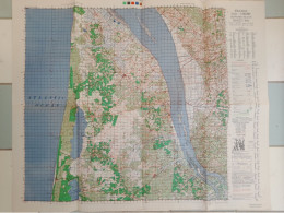 Carte Plan Road Map LESPARRE BLAYE WWII WAR OFFICE 1944 - Cartes Topographiques