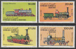 1980 Mauritania Trains Locomotives High Values 4 Of 6 MNH - Mauritanie (1960-...)