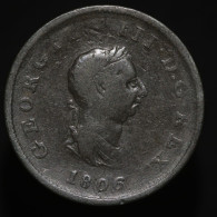 Grande Brétagne / UK, George III, 1/2 Penny, 1806, Cuivre (Copper), B (VG), KM#662, Sp.3781 - B. 1/2 Penny