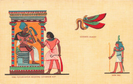 EGYPTE - God And Kings - God Horus - King Amenhotep III - Amon-Rà - Goddest Nekhbet - God Khum - Carte Postale Ancienne - Persons