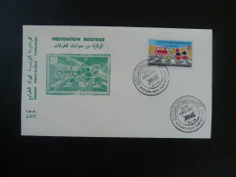 FDC Automobile Sécurité Prévention Routière Road Safety Tunisie 1975  - Unfälle Und Verkehrssicherheit