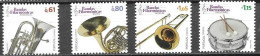 PORTUGAL, 2023, MNH, MUSIC, MUSICAL INSTRUMENTS, TRUMPETS, DRUMS, 4v - Musique