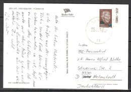 MiNr. 2864, Freimarke: Atatürk, Auf Postkarte Nach Deutschland; B-2071 - Briefe U. Dokumente