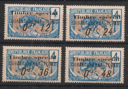 OUBANGUI - 1922 - Fiscal N°CEPF 1 à 4 - Panthère 4c Bleu - Neuf GC** / MNH / Postfrisch - Nuevos