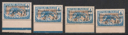 OUBANGUI - 1922 - Fiscal N°CEPF 1 à 4 - Panthère 4c Bleu - Bord De Feuille - Neuf GC** / MNH / Postfrisch - Neufs