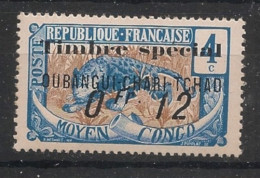 OUBANGUI - 1922 - Fiscal N°CEPF 1 - 0F12 Sur Panthère 4c Bleu - Neuf GC** / MNH / Postfrisch - Unused Stamps