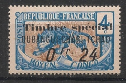 OUBANGUI - 1922 - Fiscal N°CEPF 2 - 0F24 Sur Panthère 4c Bleu - Neuf GC** / MNH / Postfrisch - Unused Stamps