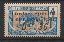 OUBANGUI - 1922 - Fiscal N°CEPF 3 - 0F36 Sur Panthère 4c Bleu - Neuf GC** / MNH / Postfrisch - Neufs