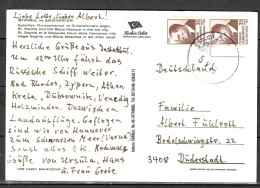 MiNr. 2594 (2x), Freimarken: Atatürk, Auf Postkarte Nach Deutschland; B-2067 - Storia Postale