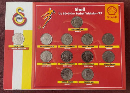 TURKEY,TURKEI,TURQUIE , GALATASARAY , ,SHELL ,FOOTBALL ,STARS OF SPORTS ,1997 , MEDALLION ,COLLECTION,TOKEN - Gewerbliche