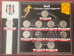 TURKEY,TURKEI,TURQUIE , BESIKTAS  ,SHELL ,FOOTBALL ,STARS OF SPORTS ,1997 , MEDALLION ,COLLECTION,TOKEN - Professionali / Di Società