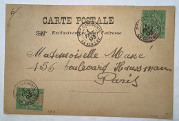 "LA COULÉE 1903" Oblitération RR ! Cpa"Baie De La Moselle Nouméa"type Groupe SUP (Nouvelle-Calédonie Cover Carte Postale - Storia Postale