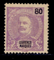 ! ! Lourenco Marques - 1898 D. Carlos 80 R - Af. 40 - No Gum - Lourenzo Marques