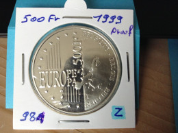 België Albert II  500 Frank 1999 PROOF Zilver. (Morin 981) - 500 & 5000 Francs (oro)