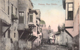 SYRIE - Damas - Rue Droite - Carte Postale Ancienne - Siria