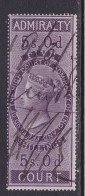 GB  QV  Fiscals / Revenues Admiralty Court 5/-  Good Used Barefoot 3 - Revenue Stamps
