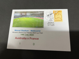 14-7-2023 (2 S 10 A) Women's Football World Cup (map Of OZ Stamp) FIFA Friendly Final - Australia (1) France (0) - 2 Dollars