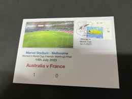 14-7-2023 (2 S 10 A) Women's Football World Cup (Fish Re-print Stamp) FIFA Friendly Final - Australia (1) France (0) - 2 Dollars