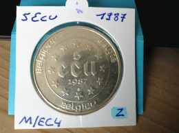 België Albert II  5 Ecu 1987. Zilver (Morin M/EC4) - Ecus (gold)